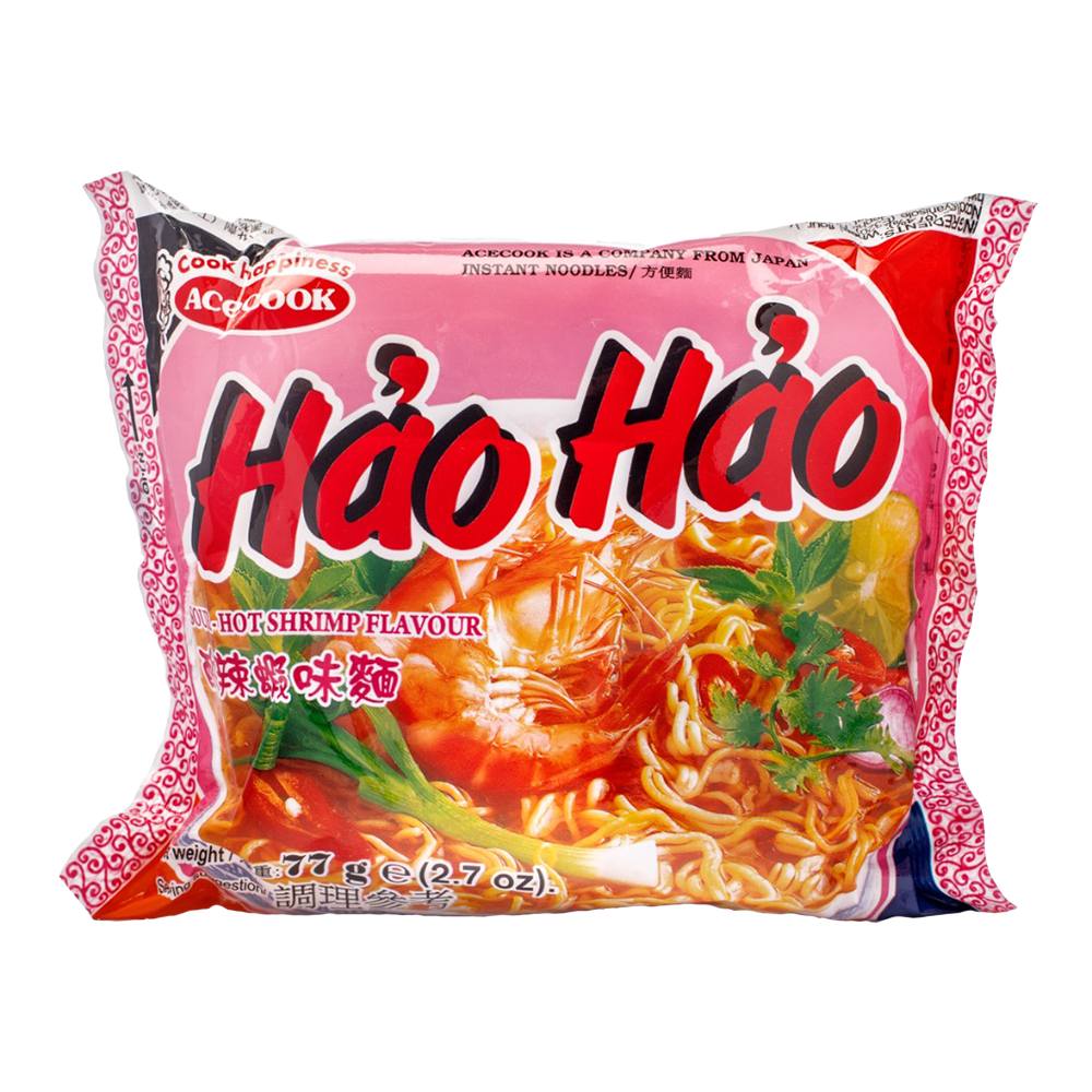 unopened ramen packet of haohao brand noodles