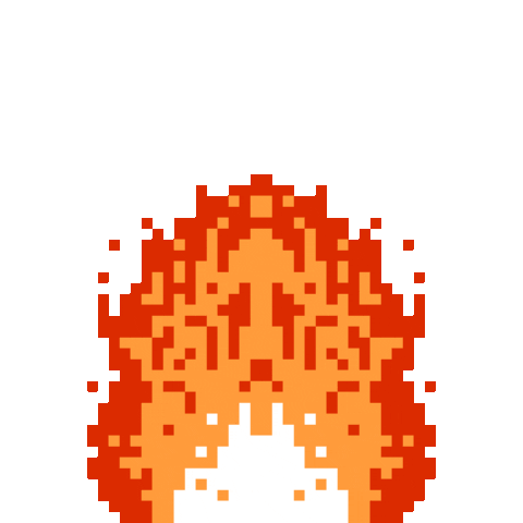 pixel art of fire pit